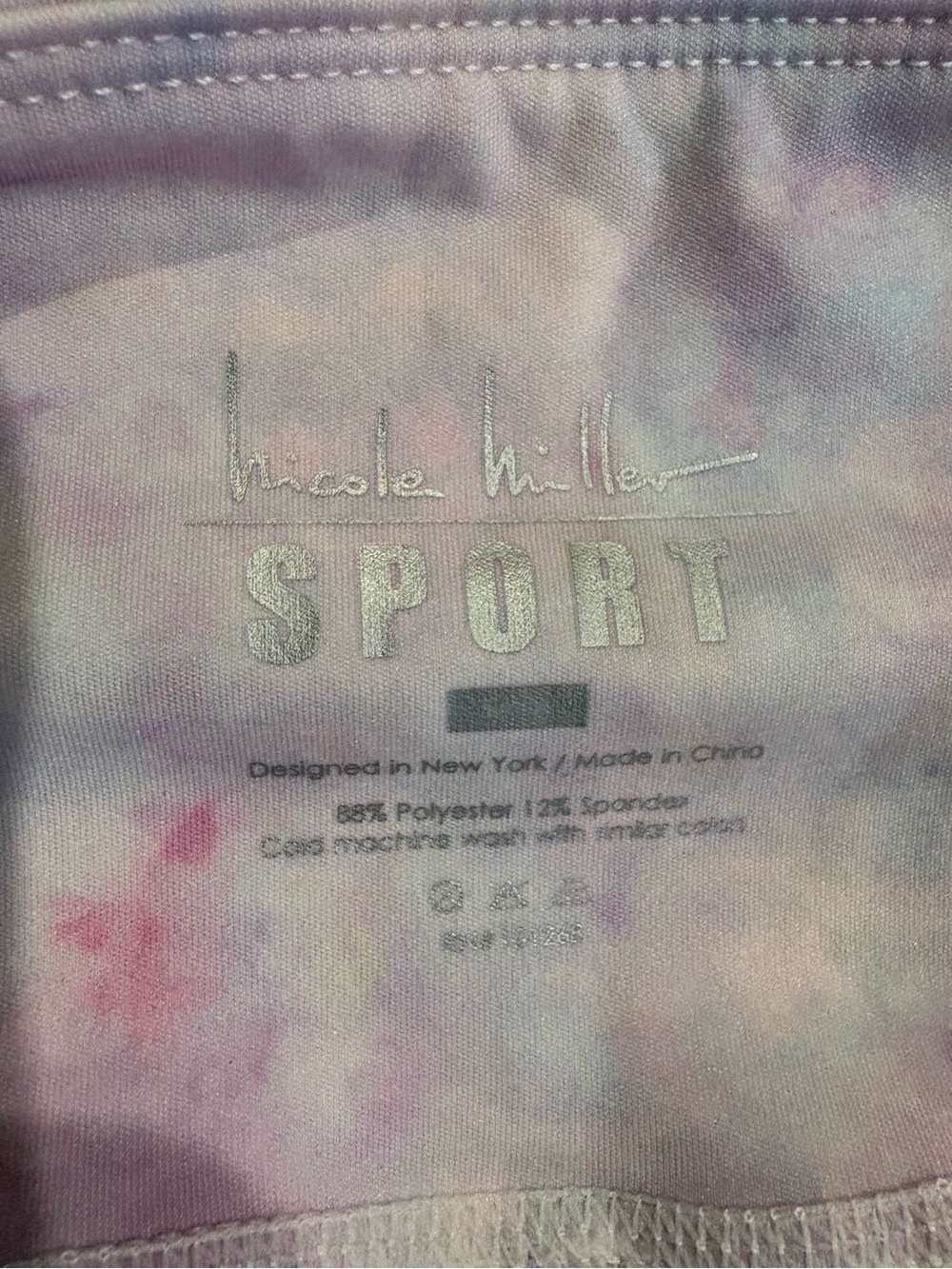 Nicole Miller Sport Women's Leggings - S - Multicolor Tie Dye Pockets - Picture 4 of 7